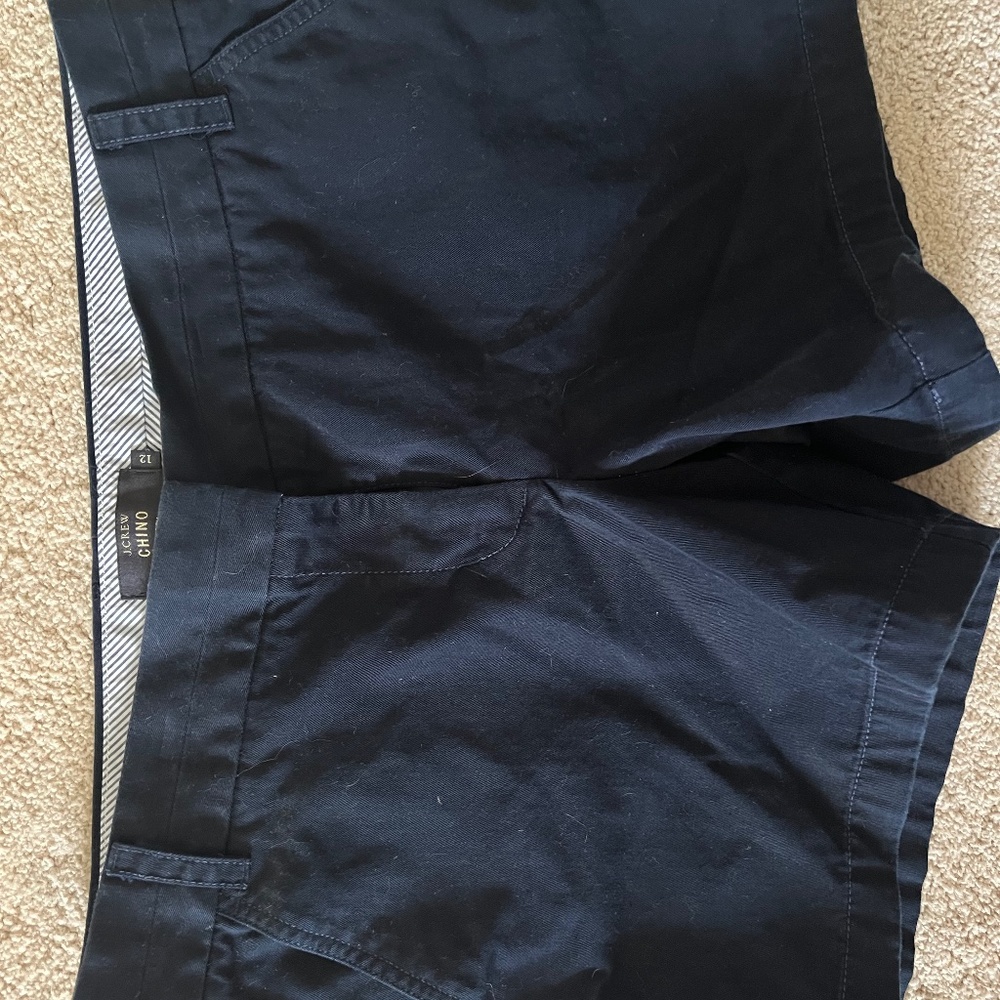 J Crew Navy Blue 5” chino shorts - size 12